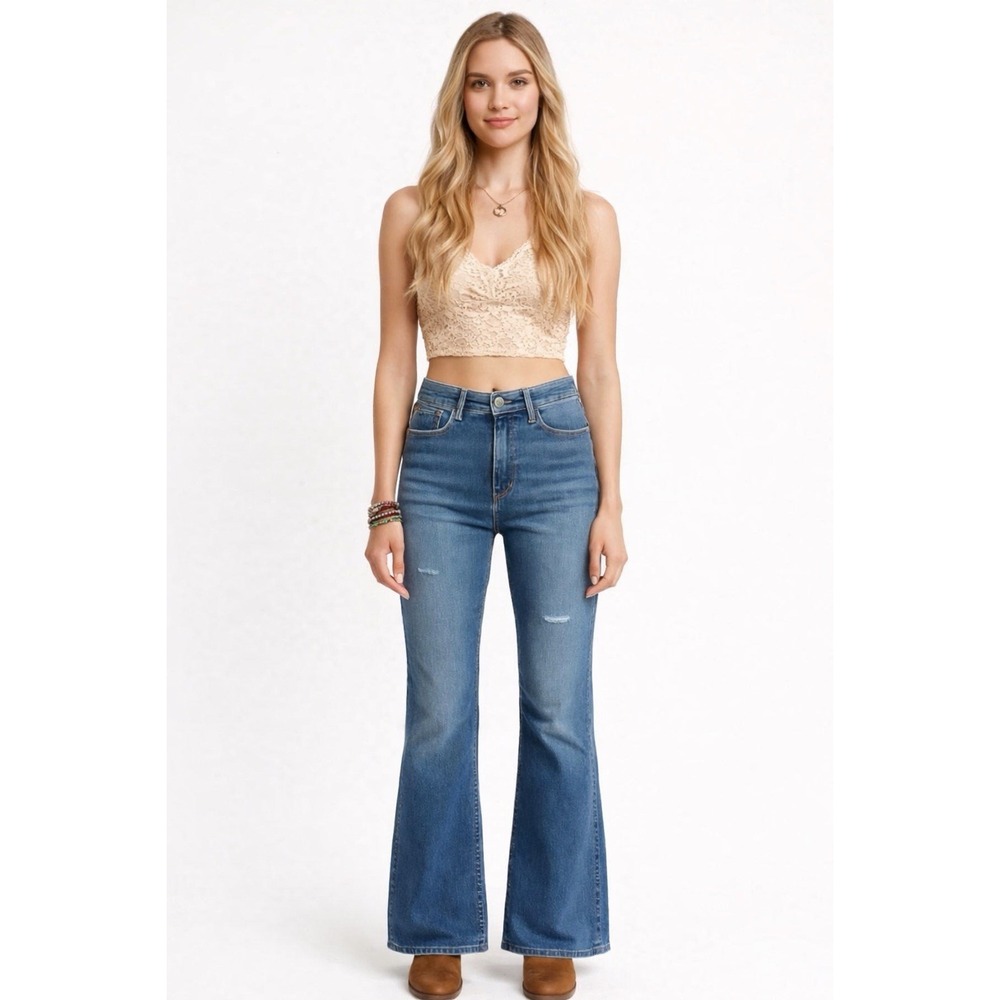 Vtg Y2K Victoria's Secret Denim Jeans 10 Cotton Med Rise Grunge Retro Classic